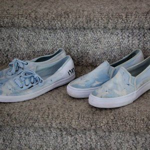 2 Pairs 1989 Taylor Swift Keds Seagull Sneakers Slip On Shoes Size 6.5